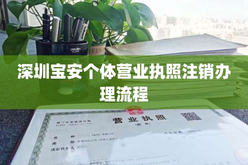 深圳宝安个体营业执照注销办理流程
