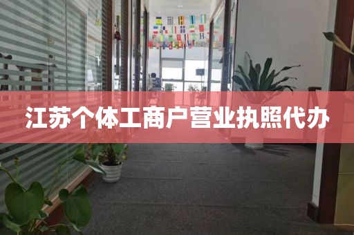 江苏个体工商户营业执照代办