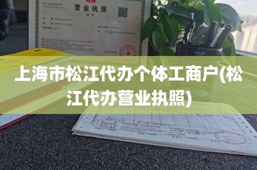 上海市松江代办个体工商户(松江代办营业执照)