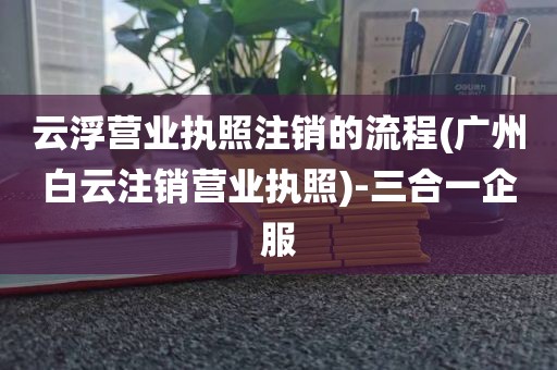 云浮营业执照注销的流程(广州白云注销营业执照)-三合一企服