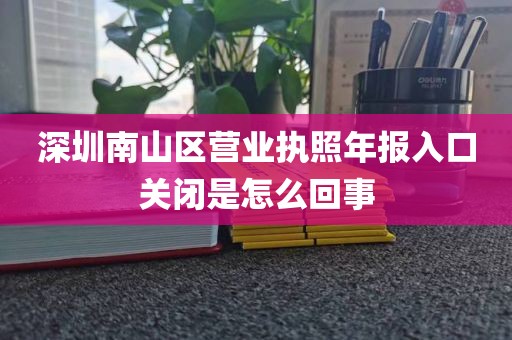深圳南山区营业执照年报入口关闭是怎么回事
